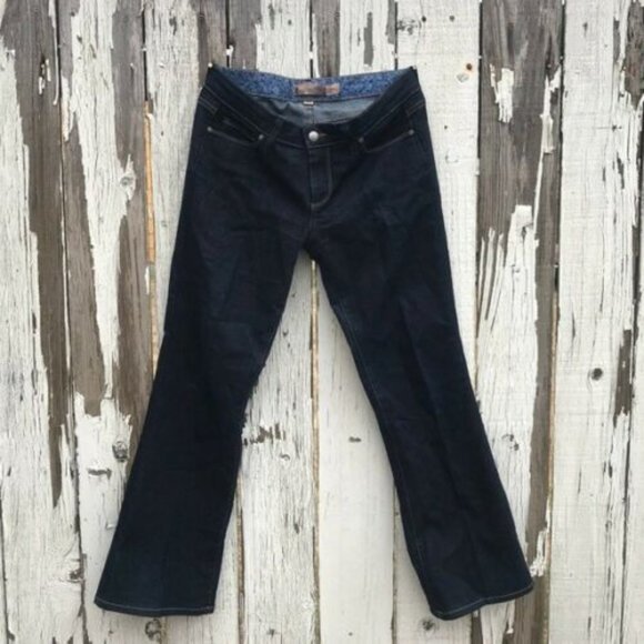 Paige Laurel Canyon Gavin Wash Denim Jeans Flare - Picture 4 of 8